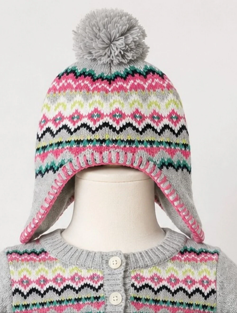 Carter’s | Baby Girl Fair Isle Sweater Dress Outfit Set w/ Hat, Booties & Socks